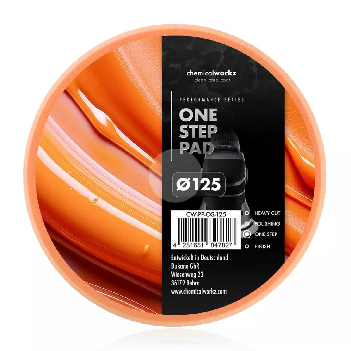 ChemicalWorkz One Step Performance Pad orange Ø 125mm