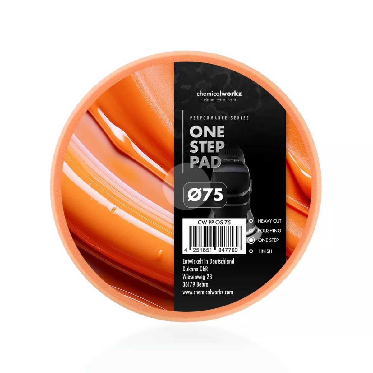 ChemicalWorkz One Step Performance Pad orange Ø 75mm