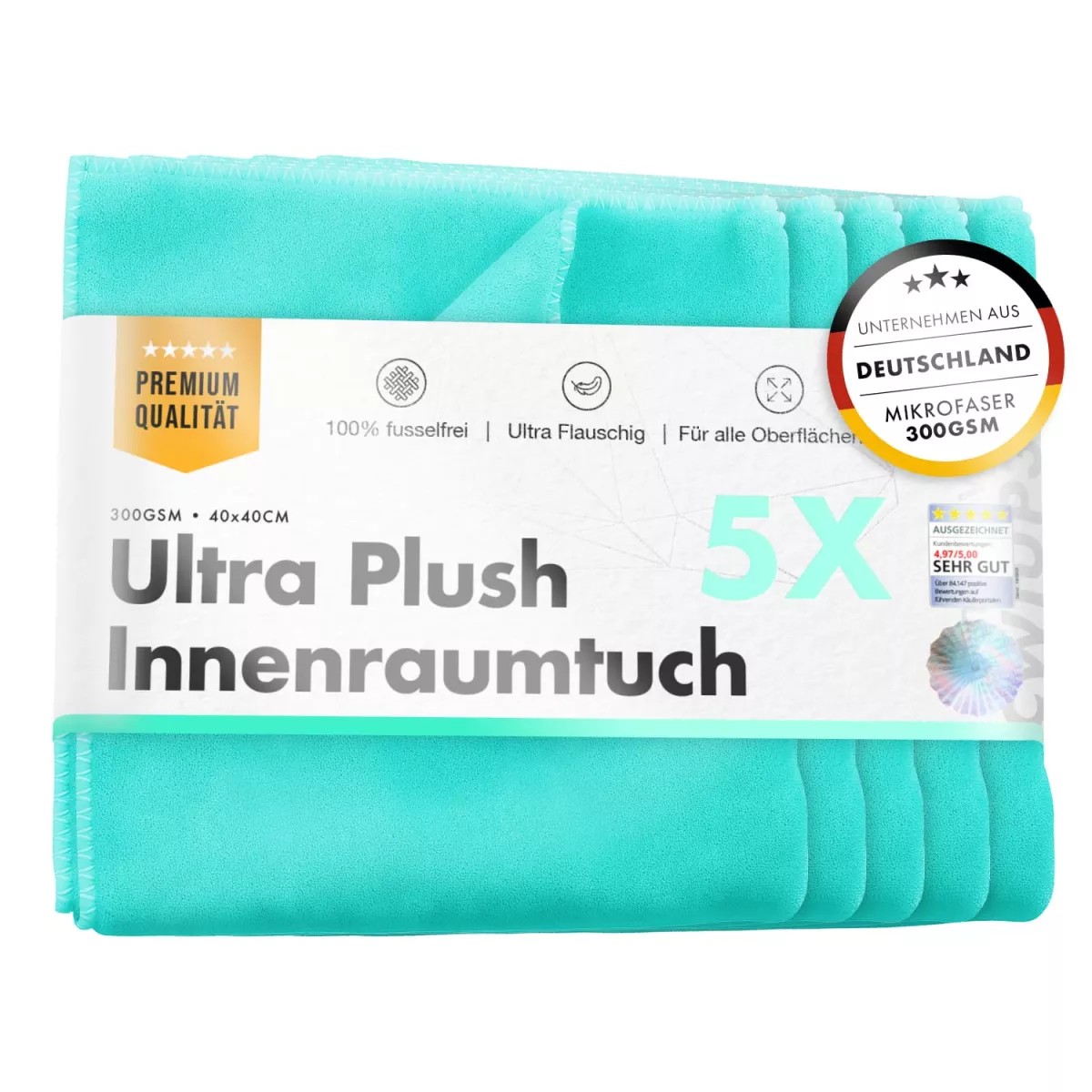Chemicalworkz Interior Ultra Plush Towel 300GSM Türkis Innenraumtuch 5Stk. Chemicalworkz Interior Ultra Plush Towel 300GSM Türkis Innenraumtuch 5Stk.