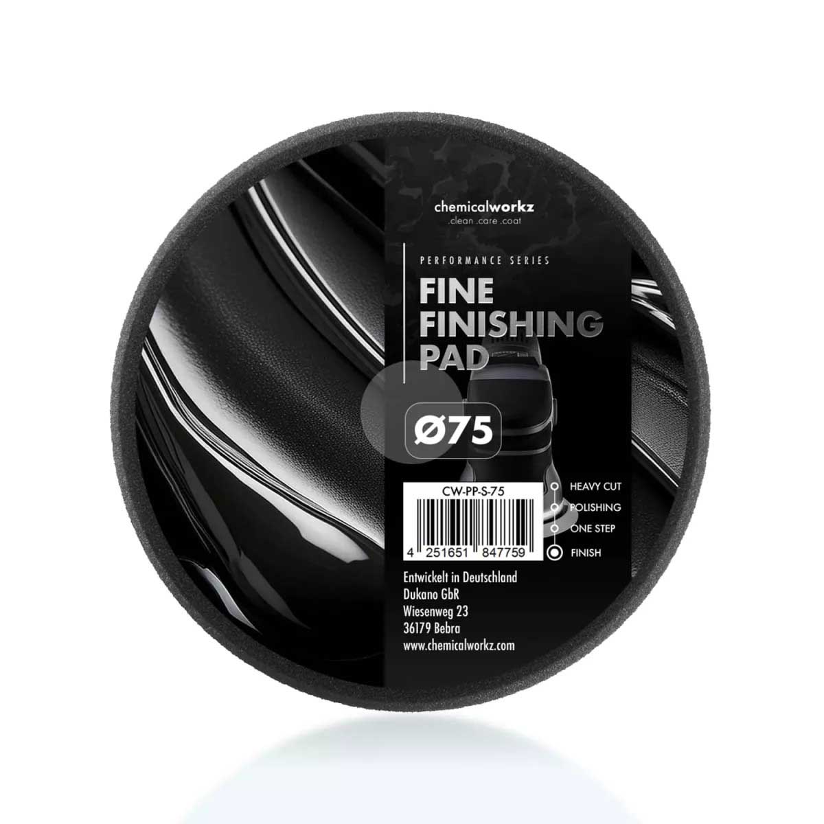 ChemicalWorkz Fine Finishing Performance Pad schwarz Ø 75mm