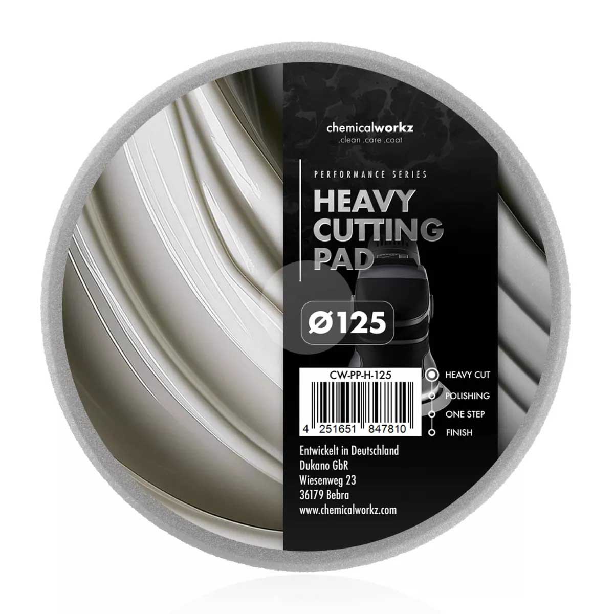 ChemicalWorkz Heavy Cutting Performance Pad grau Ø 125mm ChemicalWorkz Heavy Cutting Performance Pad grau Ø 125mm