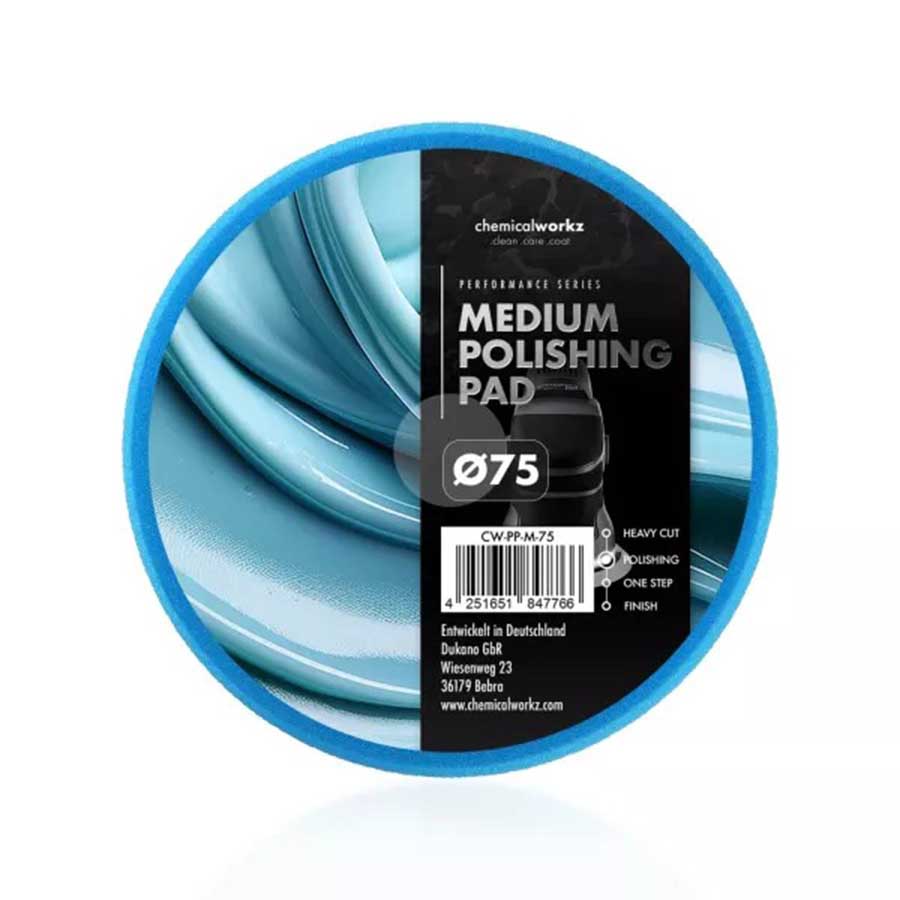 ChemicalWorkz Medium Polishing Performance Pad blau Ø 75mm ChemicalWorkz Medium Polishing Performance Pad blau Ø 75mm