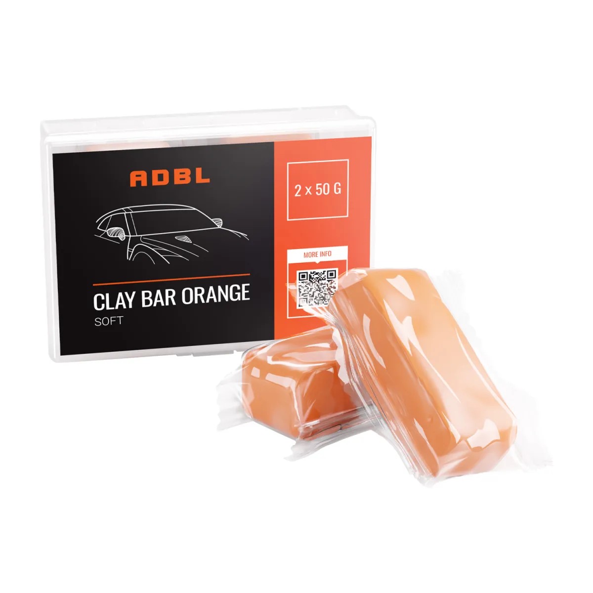 ADBL Clay Bar Orange 2x50g Reinigungsknete Soft ADBL Clay Bar Orange 2x50g Reinigungsknete Soft
