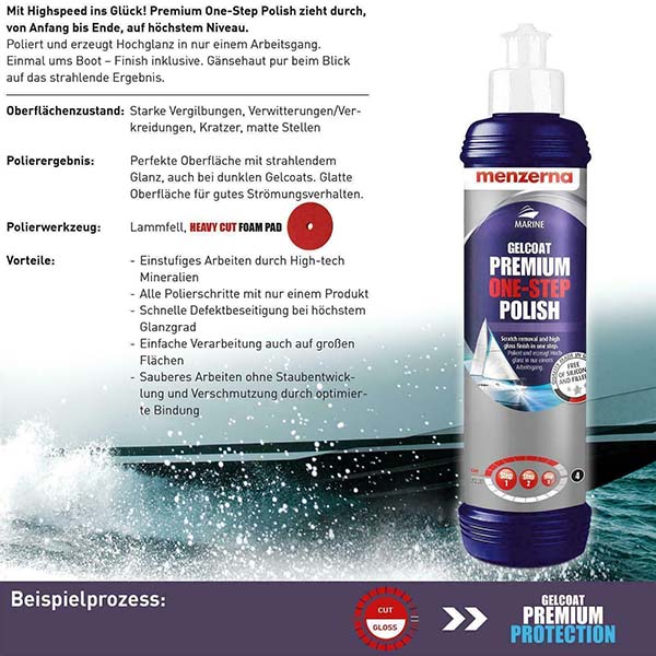 Menzerna Marine Gelcoat Premium One Step Polish