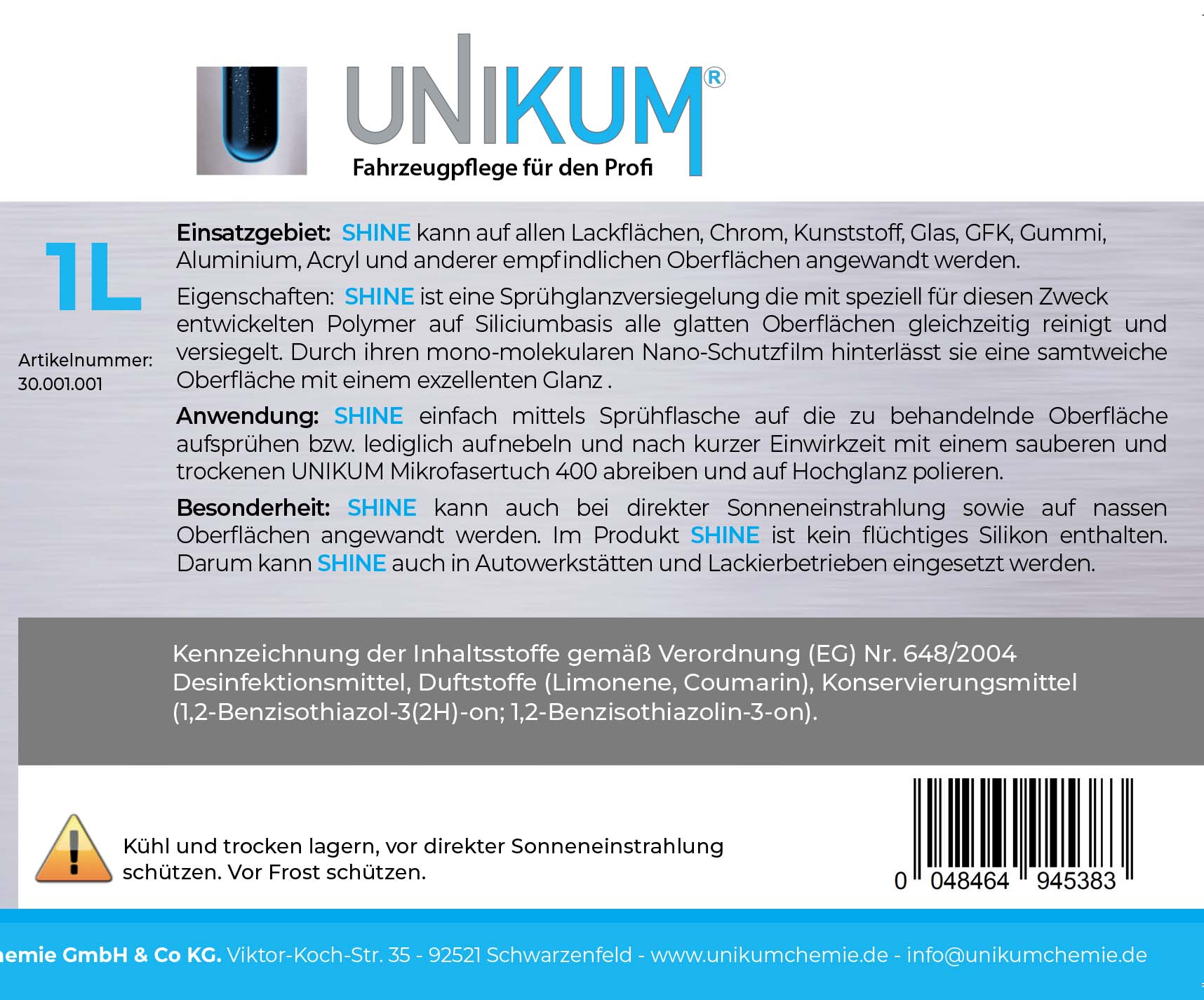 Unikum Optimus Shine Sprühglanzversiegelung 1L