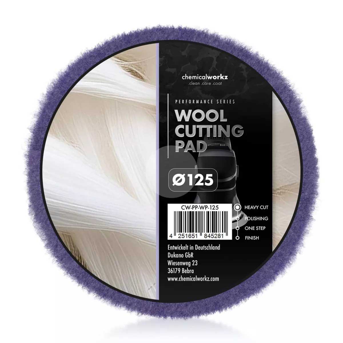 ChemicalWorkz Wool Cutting Perfomance Pad 125mm ChemicalWorkz Wool Cutting Perfomance Pad 125mm