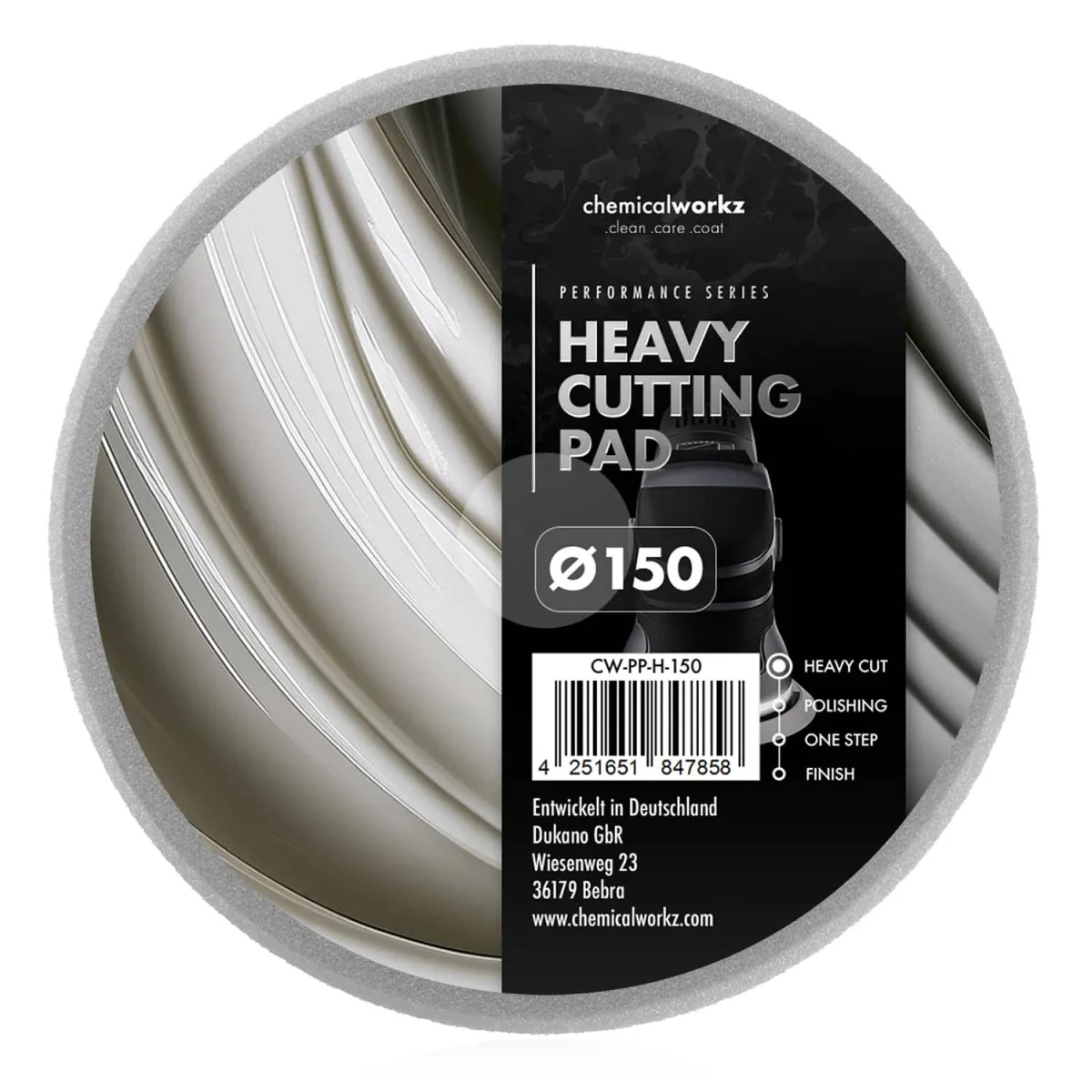 ChemicalWorkz Heavy Cutting Performance Pad grau Ø 150mm ChemicalWorkz Heavy Cutting Performance Pad grau Ø 150mm