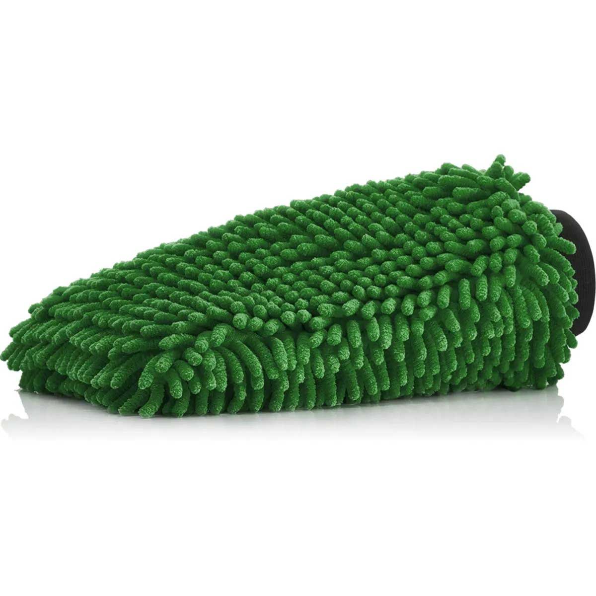KONJUHI Chenille Waschhandschuh Green