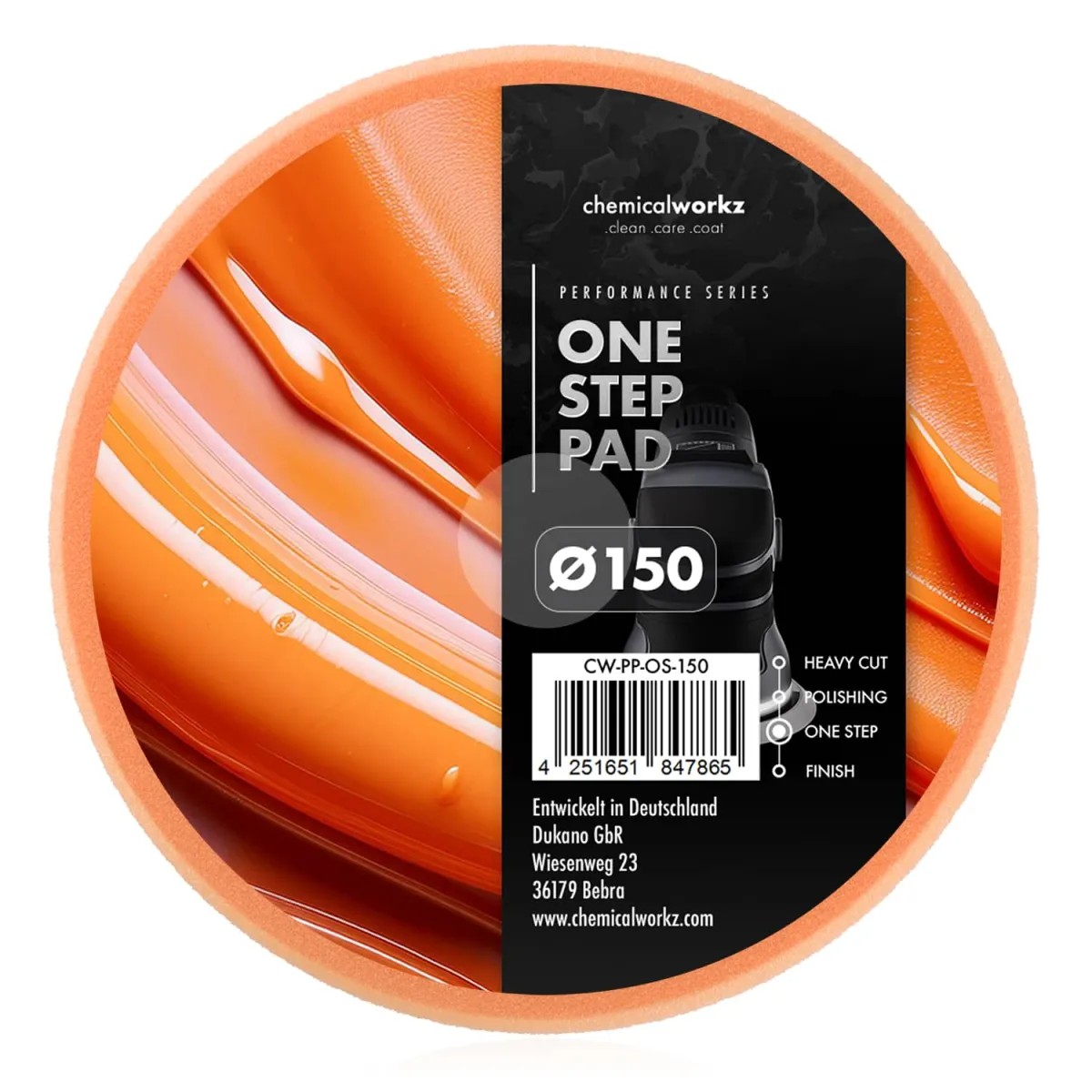 ChemicalWorkz One Step Performance Pad orange Ø 150mm