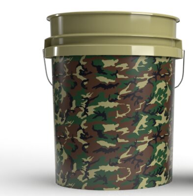 Magic Bucket Wascheimer 5 Gallonen Camouflage Grün