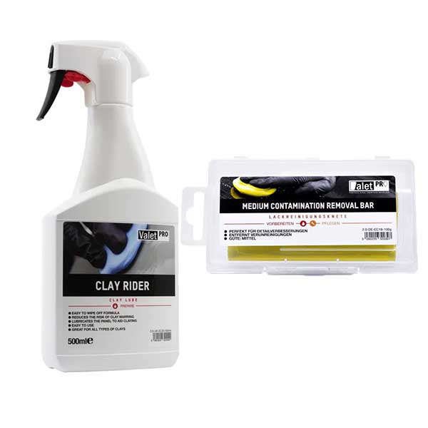 ValetPRO Clay Rider 500ml + ValetPRO Reinigungsknete Gelb 100g