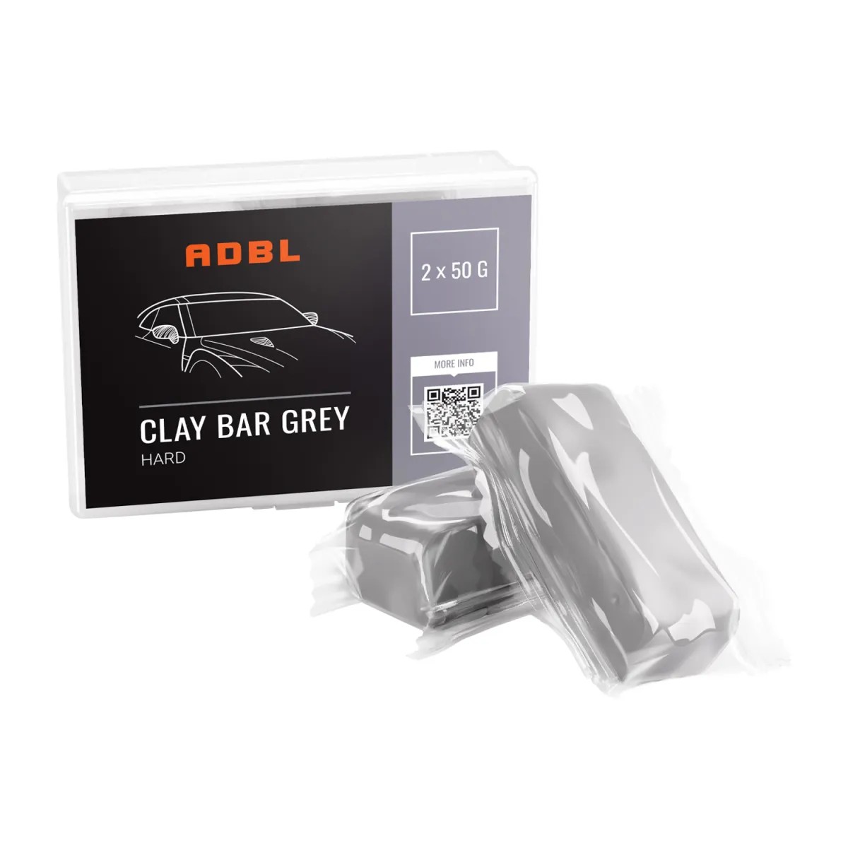 ADBL Clay Bar Grey 2x50g Reinigungsknete Hard ADBL Clay Bar Grey 2x50g Reinigungsknete Hard