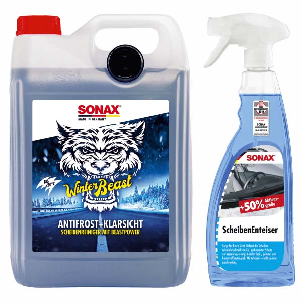 sonax-winterbeast-antifrost-sonax-scheibenenteiser Sonax Antifrost Winterbeast 5L + Scheibenenteiser 750ml